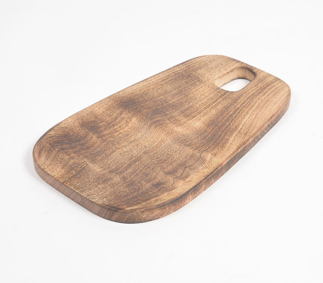 Hand Cut Mango Wood Rectangular Chopping Board-1