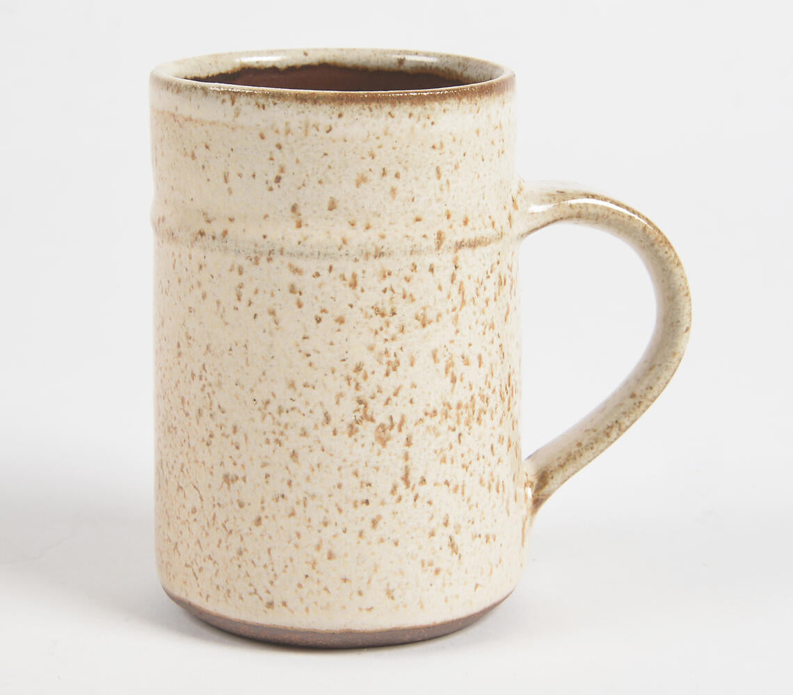 Winter White Clay Beer Mug-1