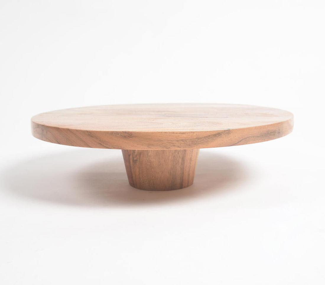 Classic Acacia Wood Cake Stand-0