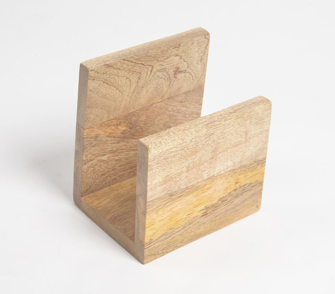 Mango Wood Classic Napkin Holder-1