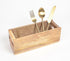 Raw Textured Mango Wood Cutlery Stand-0