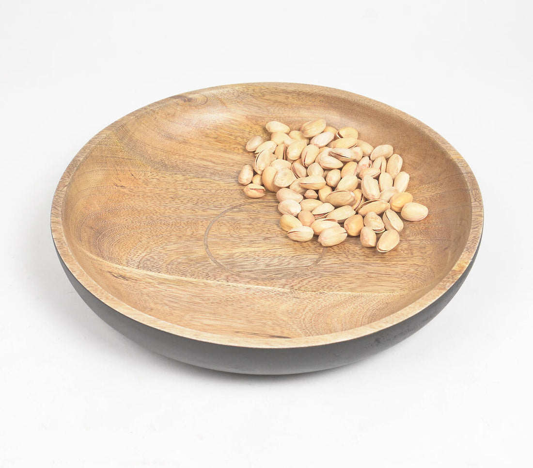 Classic Raw Mango Wood Pasta Bowl-0