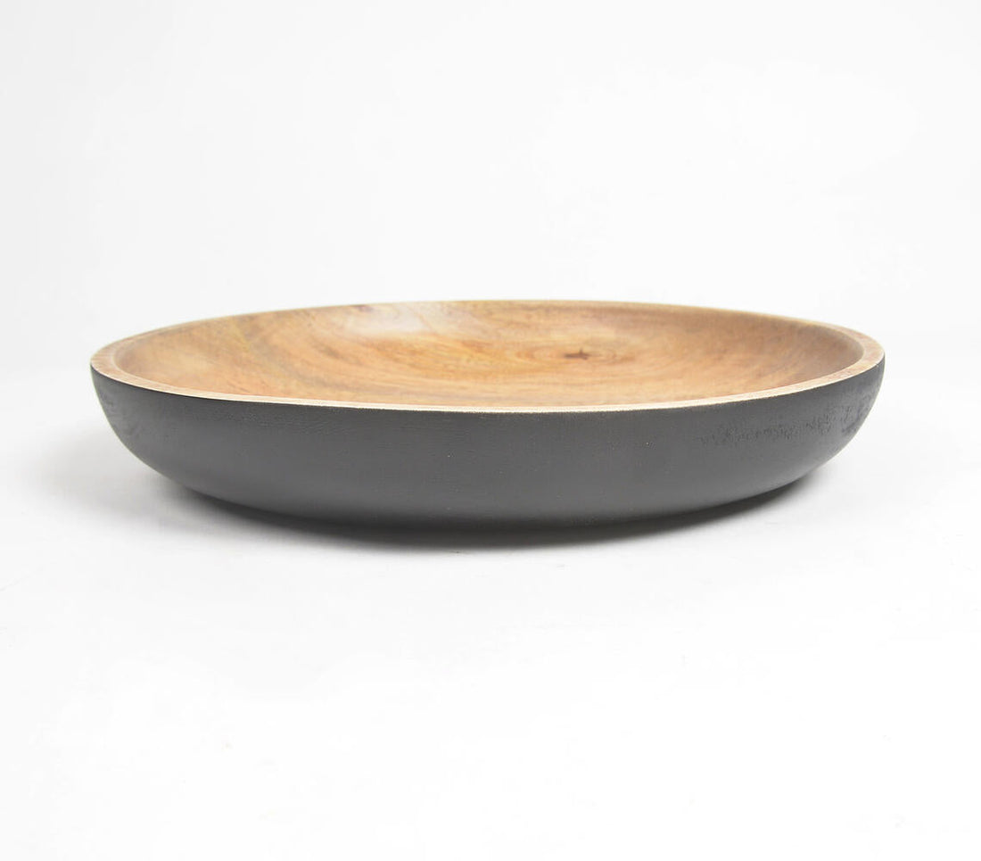 Classic Raw Mango Wood Pasta Bowl-1