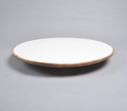 Enamelled mango Wood Rotating Cake Stand-1