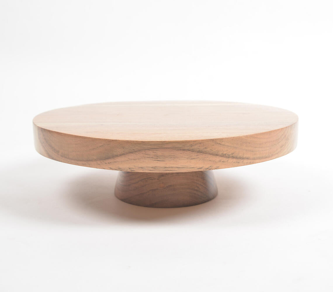 Classic Natural Acacia Wood Cake Stand-1