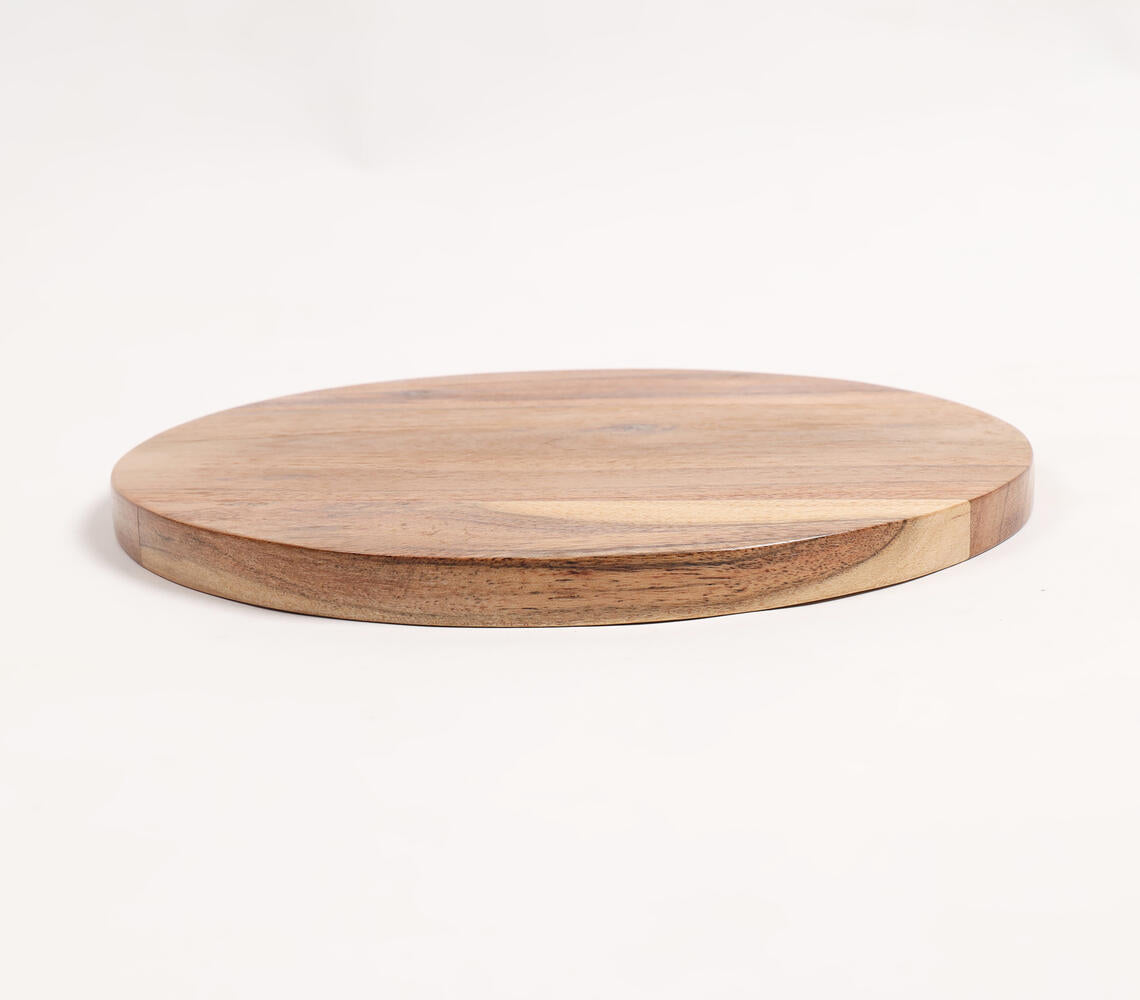 Acacia Wood Classic Round Serving Platter-2