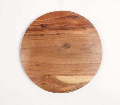 Acacia Wood Classic Round Serving Platter-3