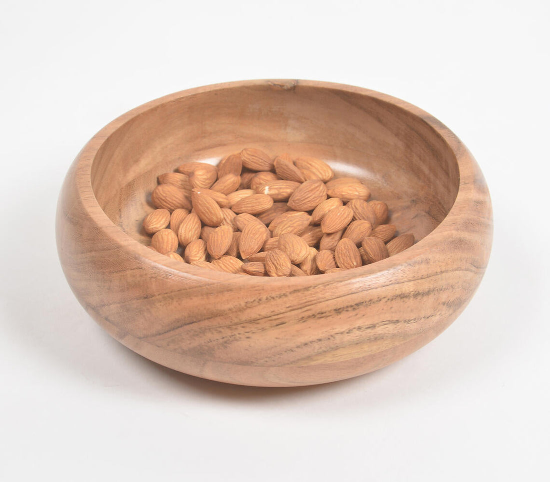 Bulky Natural Wooden Serving Bowl-0