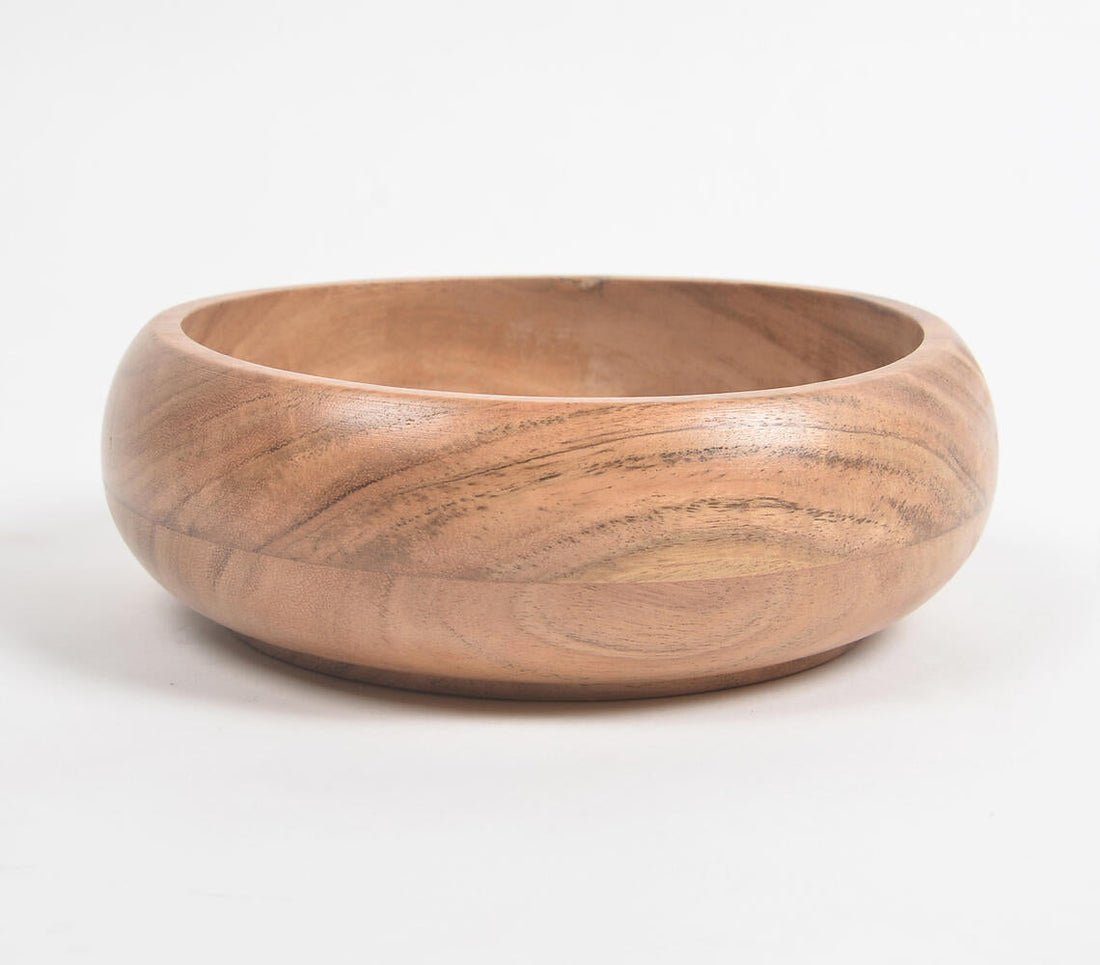 Bulky Natural Wooden Serving Bowl-1