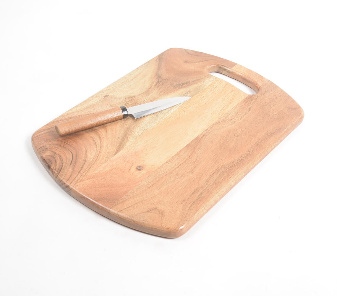 Stylish Raw Acacia Wood Chopping Board-0