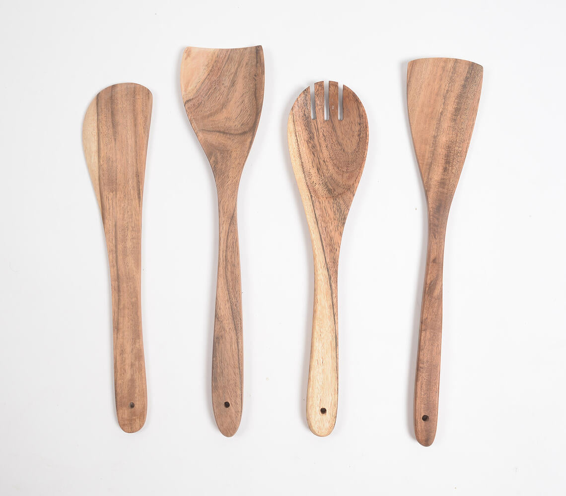 Assorted Acacia Wood Cooking Spoons (set of 4)-1