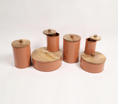 Galvanized Iron Storage Boxes (Set of 6)-0