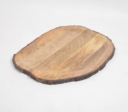 Mango Wood Classic Log Serving Tray-0