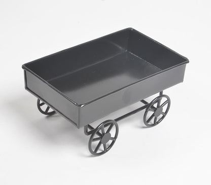 Enameled Iron Noir Serving Cart-1