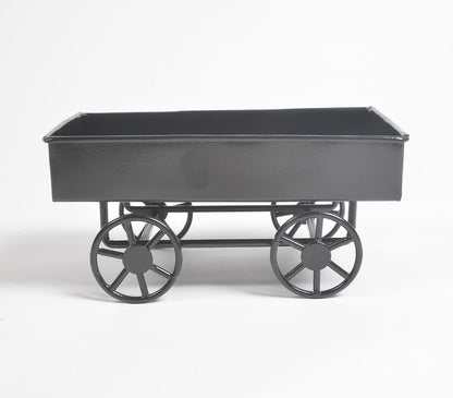 Enameled Iron Noir Serving Cart-2