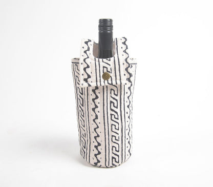 Tribal Printed fabric wine Bottle bag-0