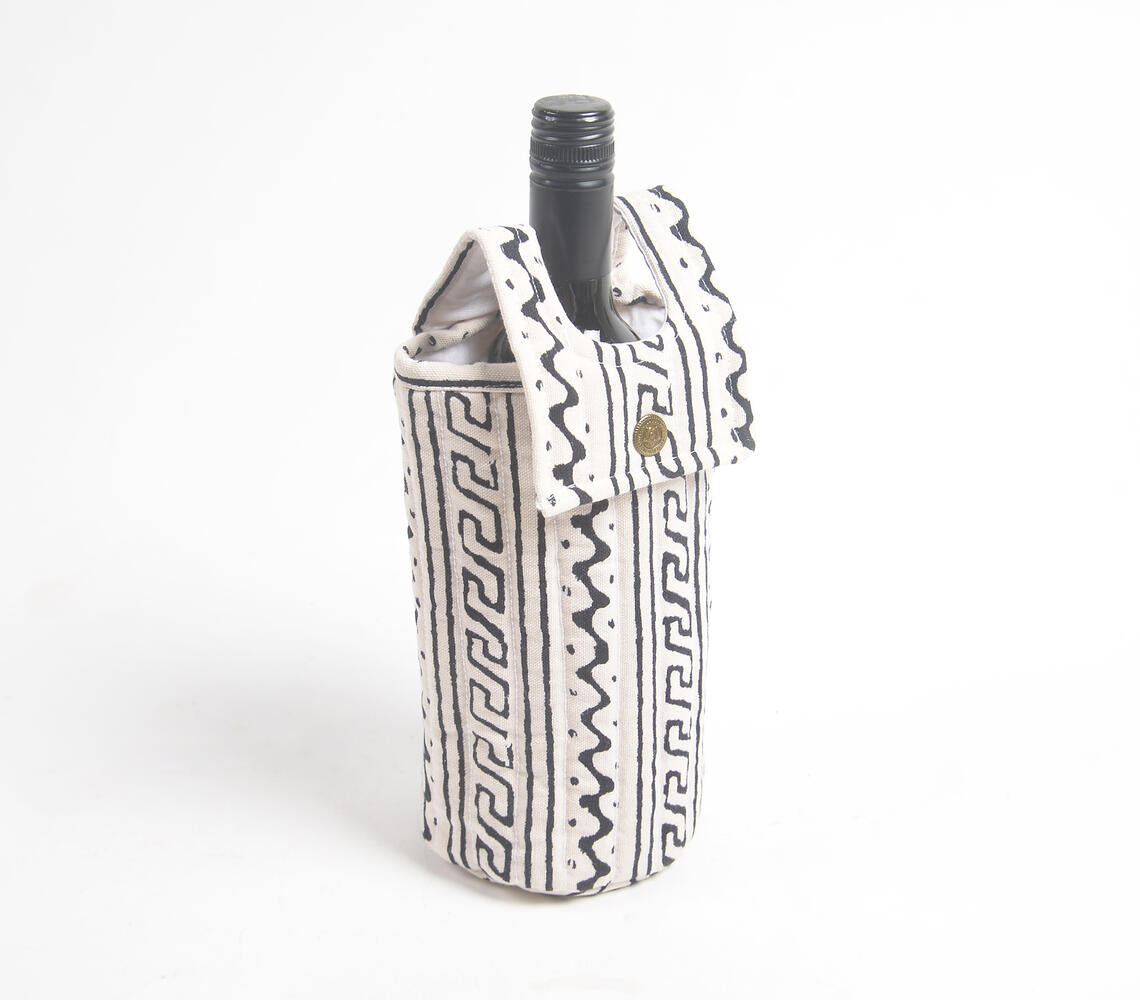 Tribal Printed fabric wine Bottle bag-1