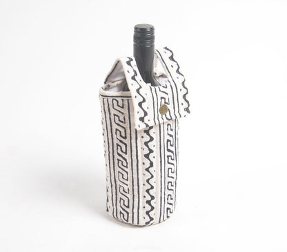 Tribal Printed fabric wine Bottle bag-1