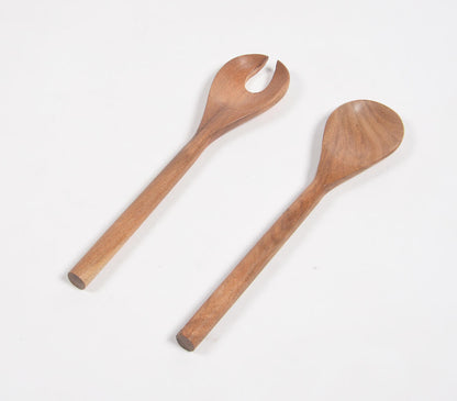 Minimal Mango Wood Salad Servers (set of 2)-1