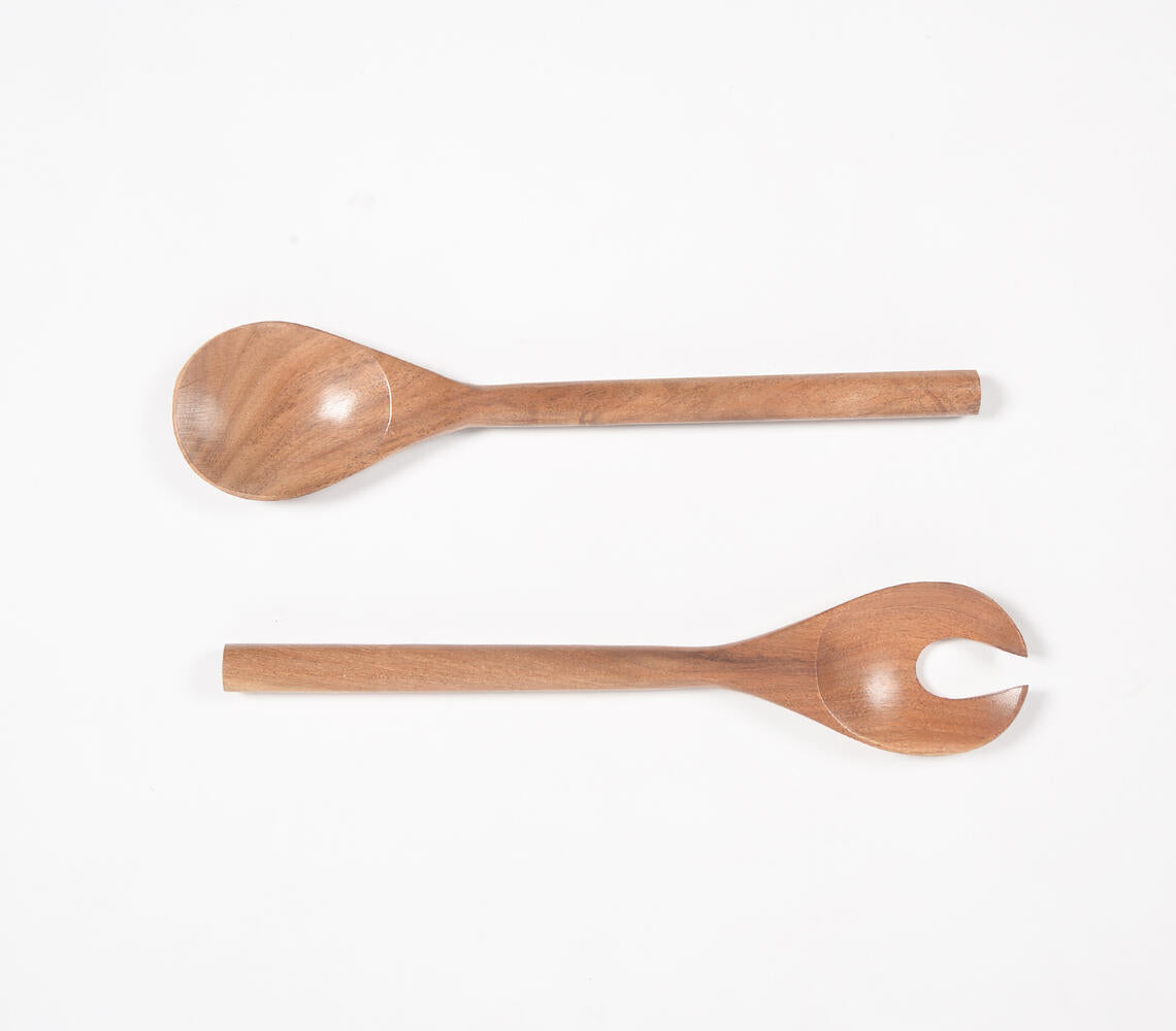 Minimal Mango Wood Salad Servers (set of 2)-2