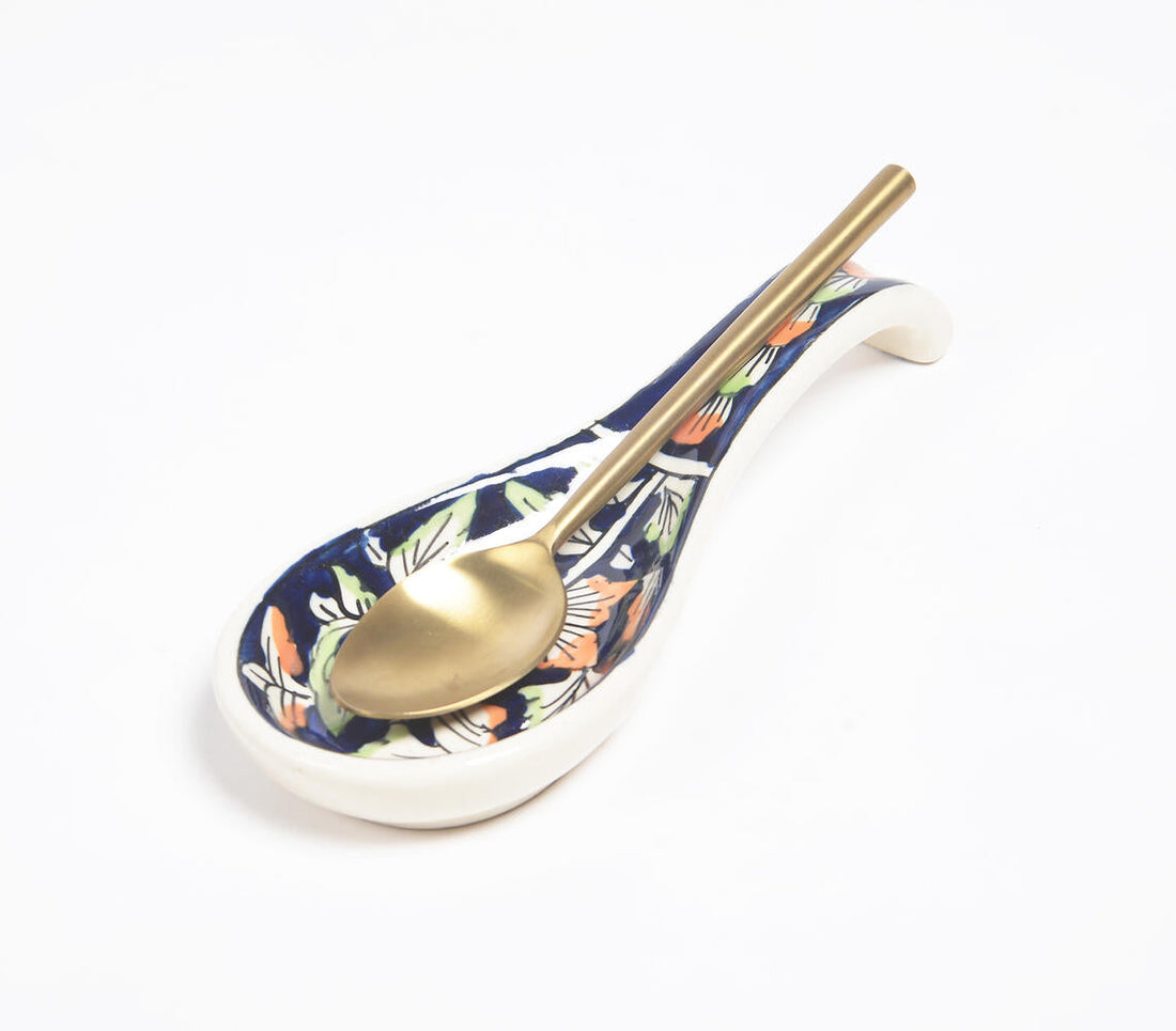 Hand Painted Ceramic Spoon Rest-0