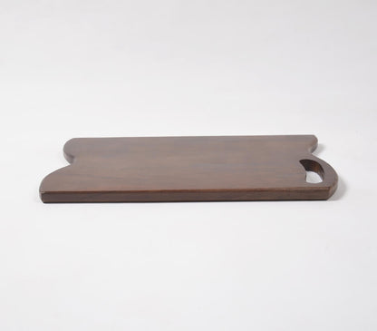 Handmade Dark Polished Acacia Wood Serving Board-1