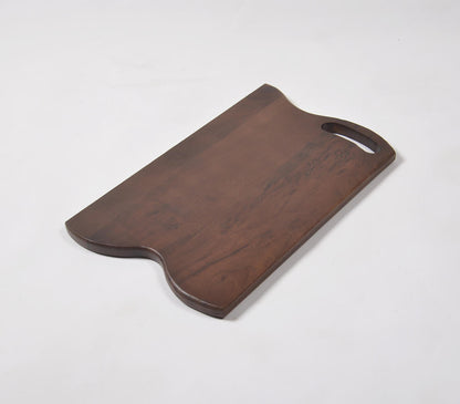 Handmade Dark Polished Acacia Wood Serving Board-2