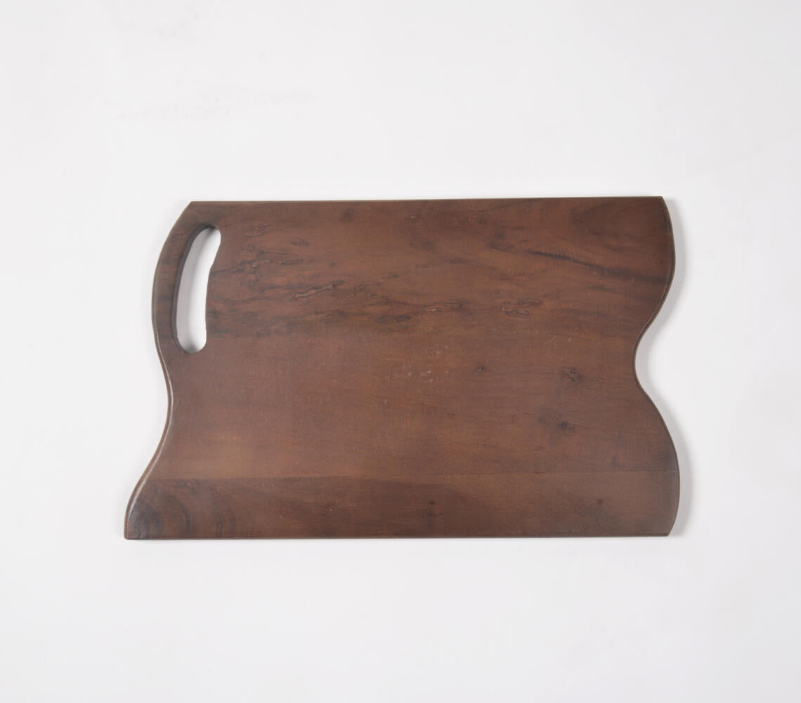 Handmade Dark Polished Acacia Wood Serving Board-3