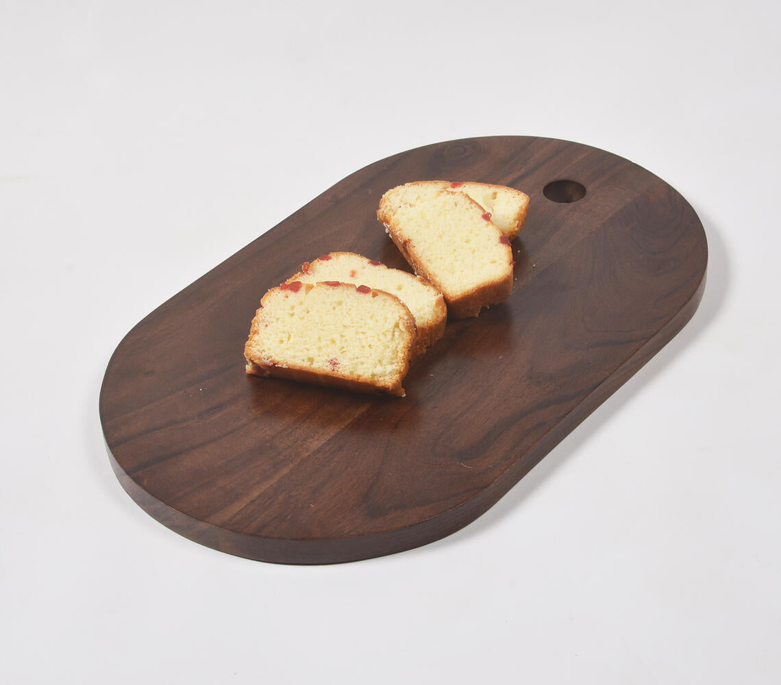 Handmade Oblong Acacia Wood Serving Board-0