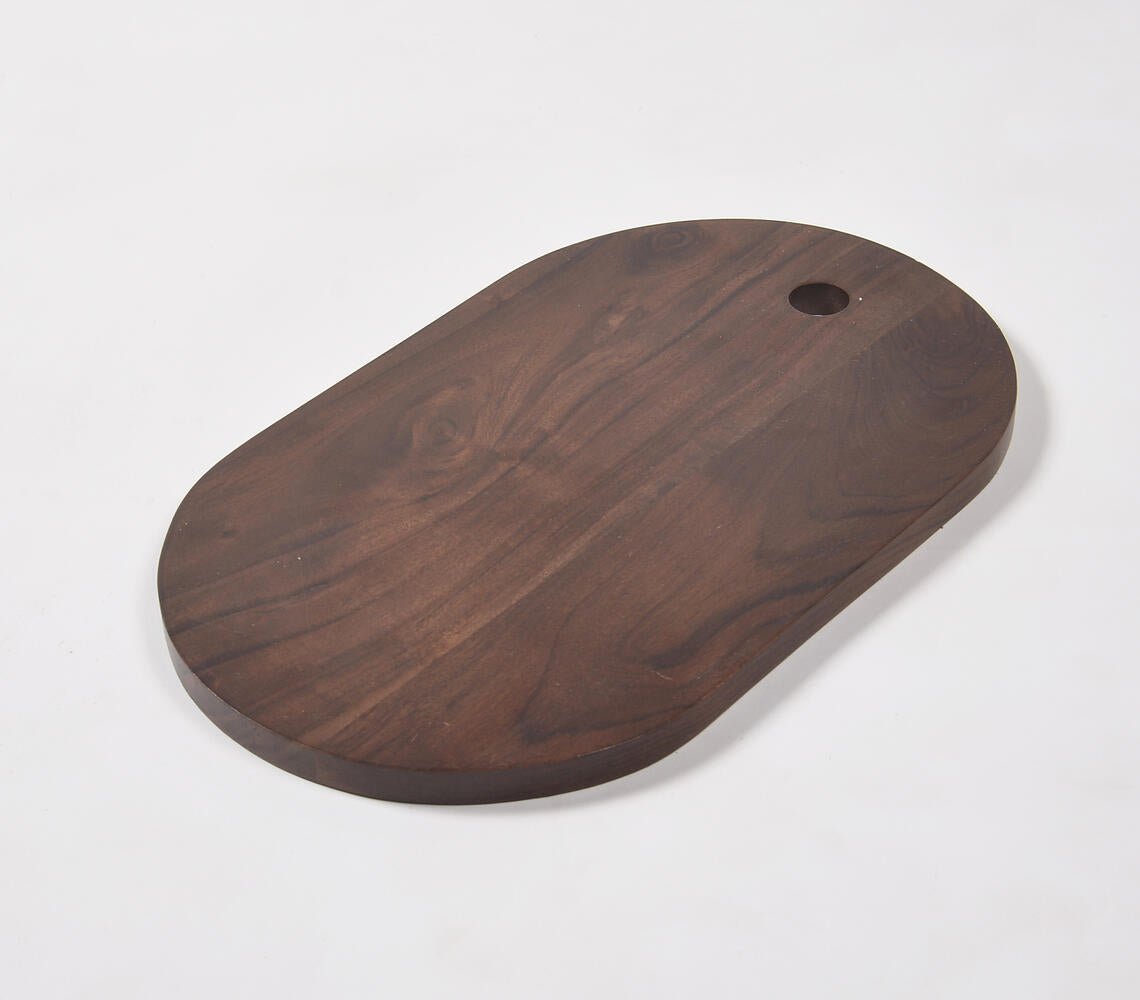 Handmade Oblong Acacia Wood Serving Board-2