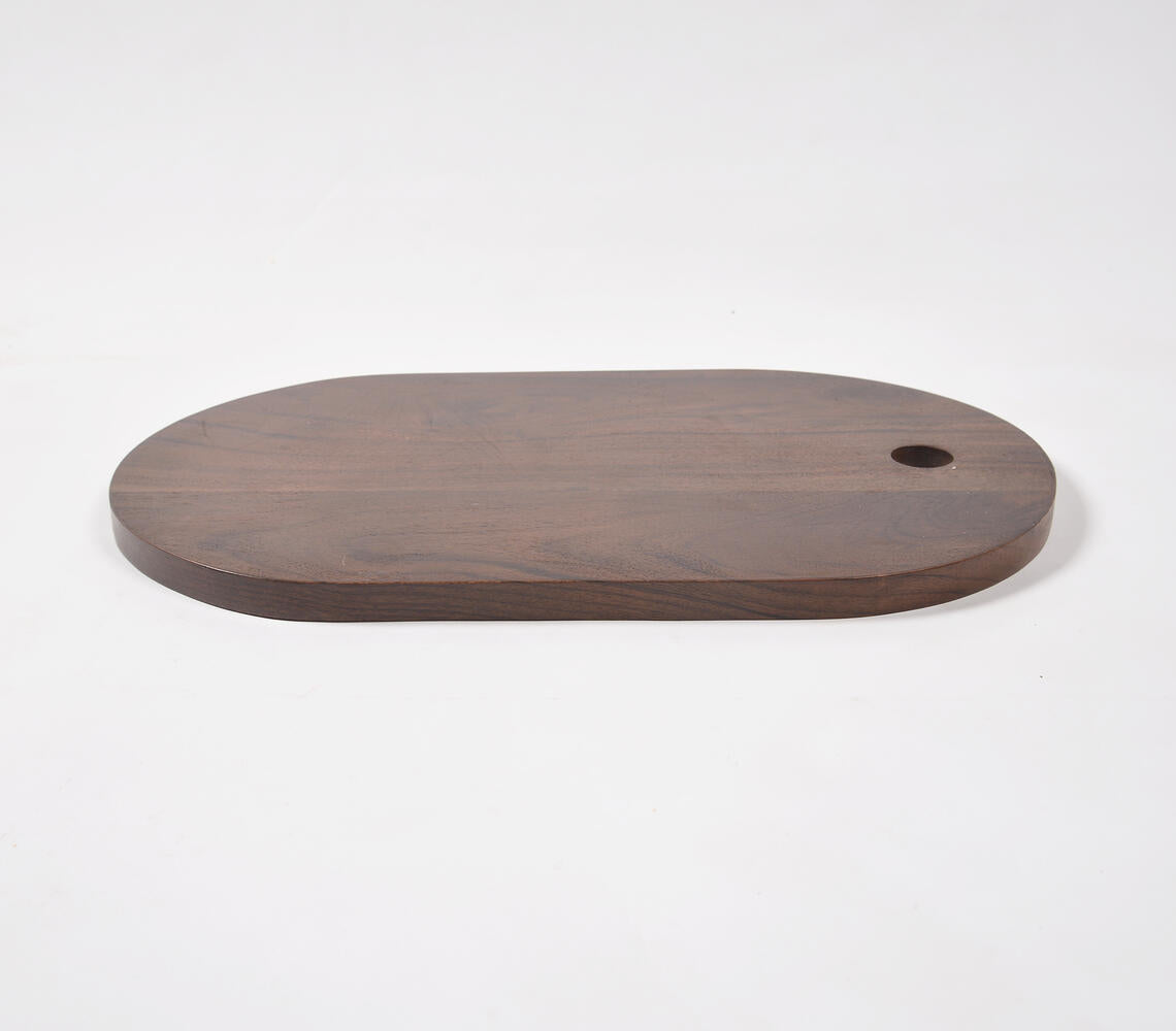 Handmade Oblong Acacia Wood Serving Board-3