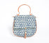 Indigo Triangle Printed Handbag with Tassel-0