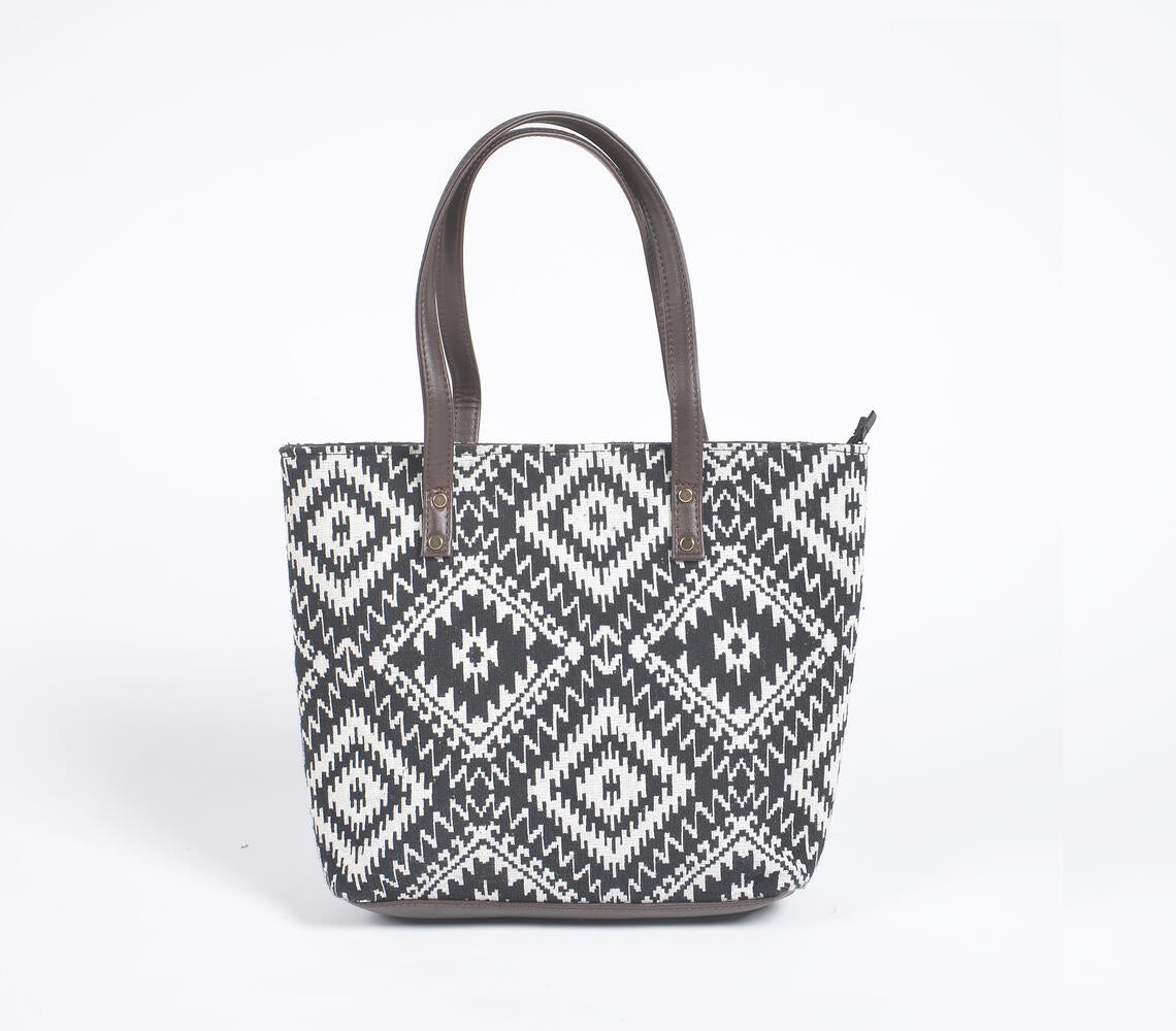 Jacquard Weave Monotone Tote, Sling &amp; Wallet Set-1