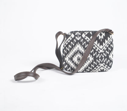 Jacquard Weave Monotone Tote, Sling &amp; Wallet Set-4