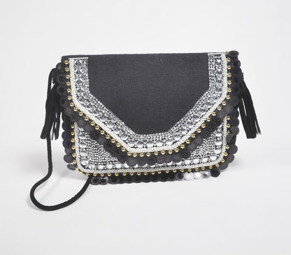 Statement Embellished Banjara Envelope Sling Bag-1