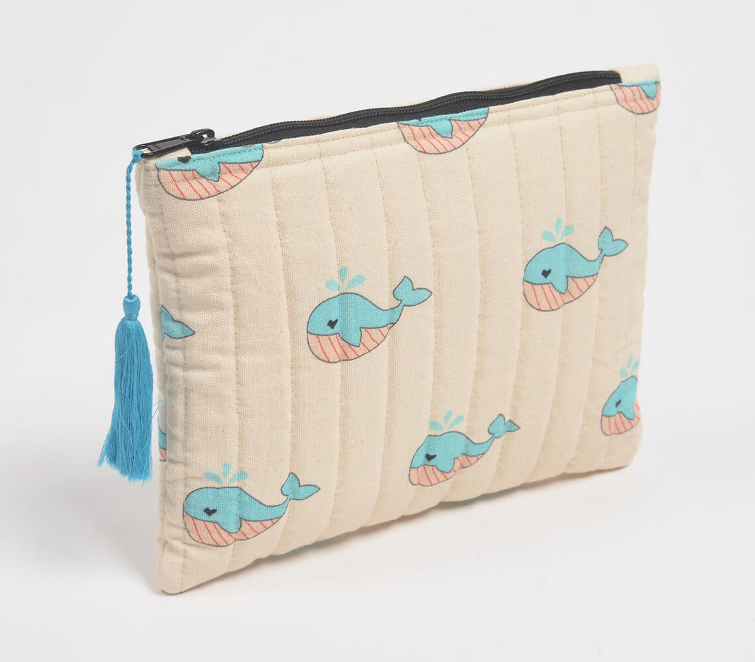 Stripe-Quilted Baby Whales Pouch-0