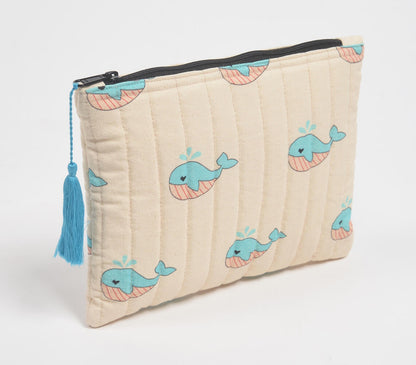 Stripe-Quilted Baby Whales Pouch-0