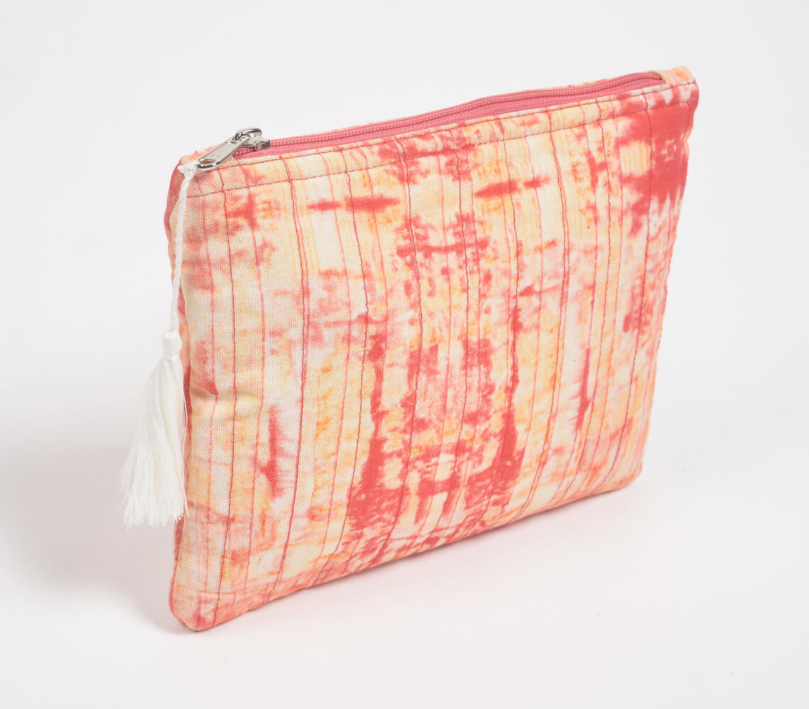 Stripe-Quilted Tie-&amp;-Dye Pouch-0