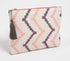 Stripe-Quilted Pastel Chevron Pouch-0