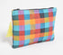 Stripe-Quilted Madras Checks Pouch-0