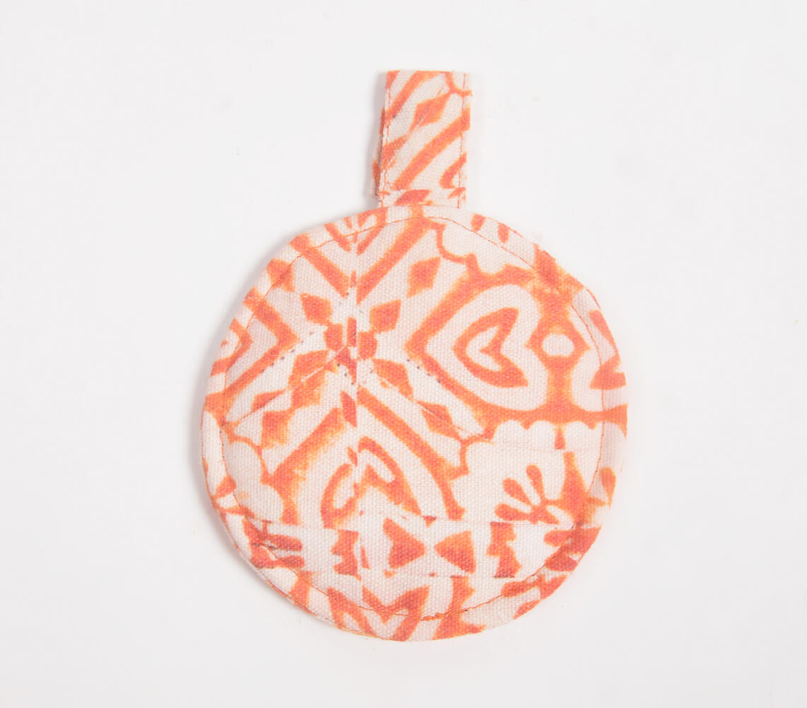 Printed Orange Mini Pouch-3