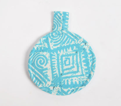 Printed Sky Blue Mini Pouch-3