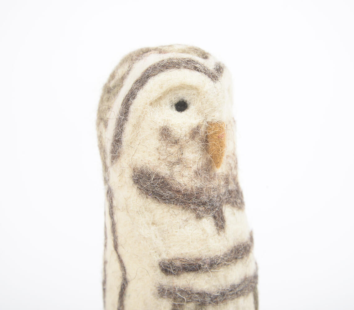 Handmade Felt Owl Plushie Soft Toy-2