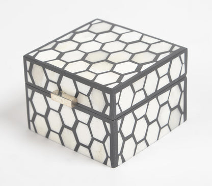 Honeycomb Bone &amp; MDF Jewelry Box-0