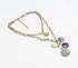 Gold-Toned Metal & Acrylic Charms Layered Necklace-0