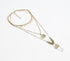 Gold-Toned Iron Charms & Pencil-Pendant Layered Necklace-0