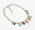 Gold-Toned Iron & Glass Stones Necklace with Extension Chain-0