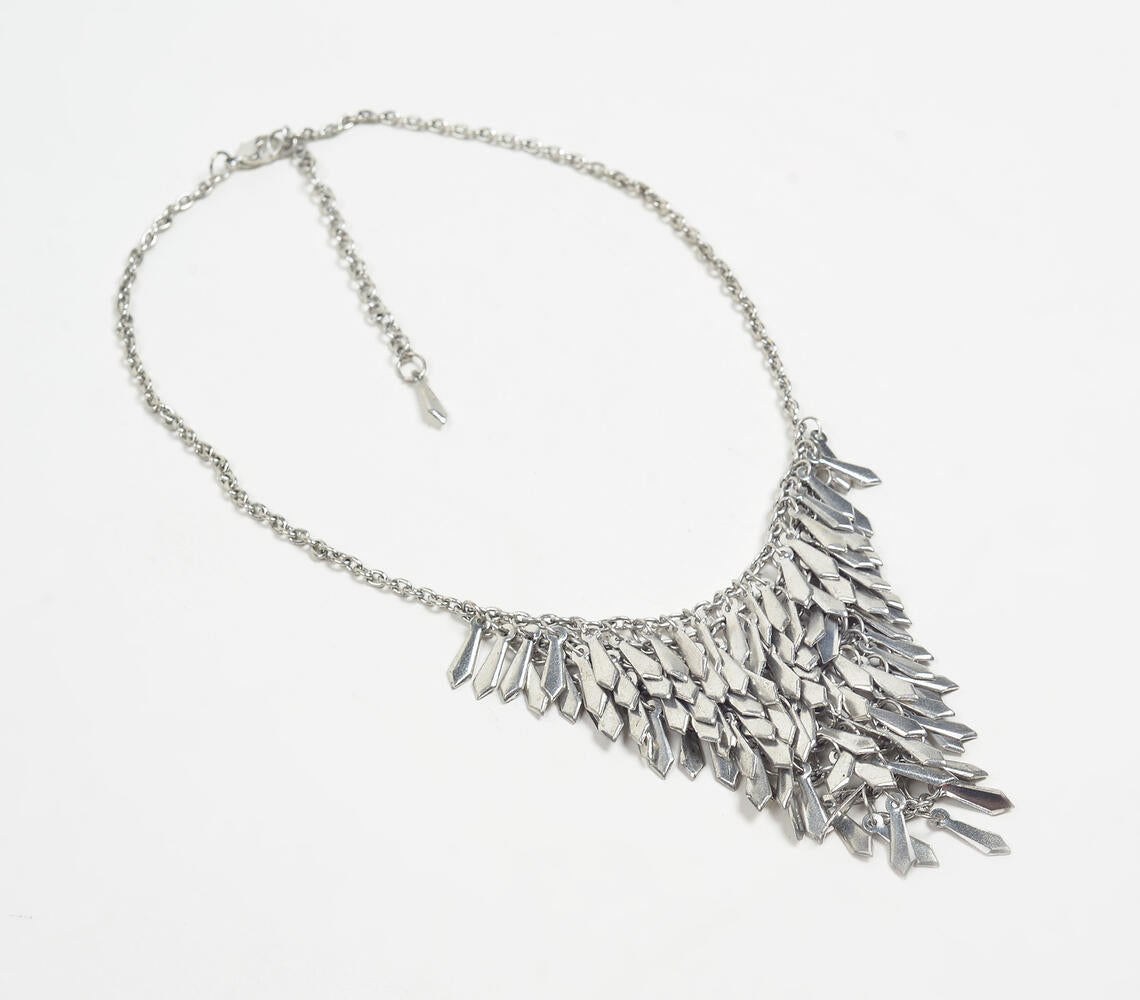 Handcrafted Metallic Statement Necklace-0