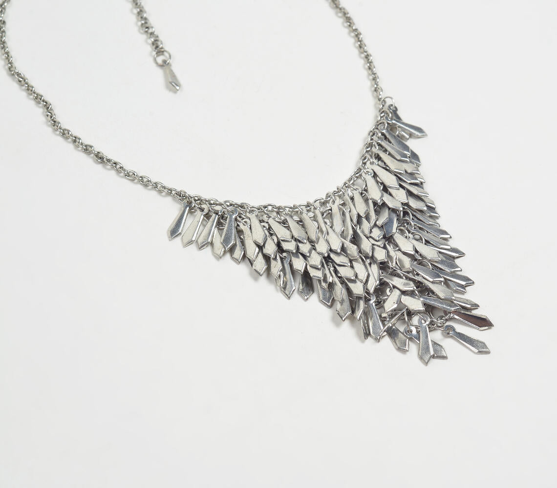 Handcrafted Metallic Statement Necklace-1