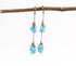 Metal & Turquoise Stone Shoulder-Duster Earrings-0